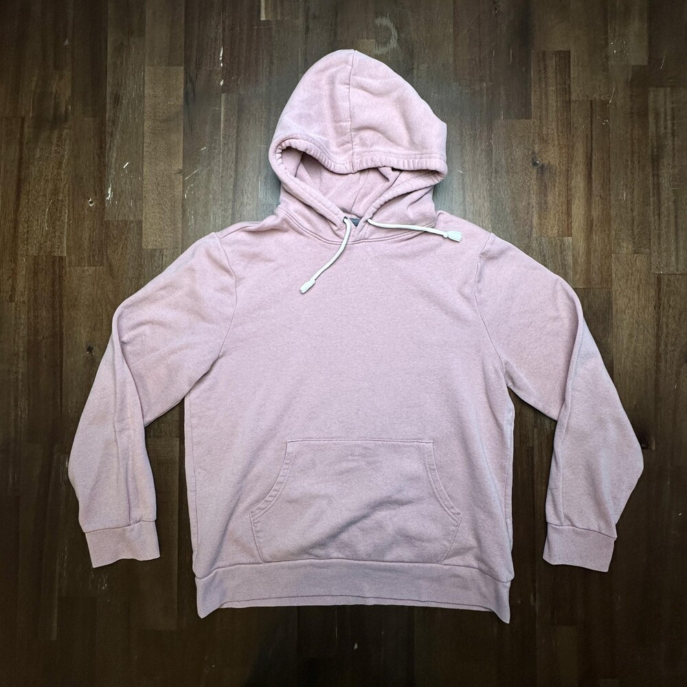 Old Navy Hoodie Mens XL Pink Pullover Fleece Sweatshirt Kangaroo Pocket